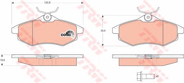 Klocki hamulcowe przednie tarczowe 425384 Peugeot/Citroen