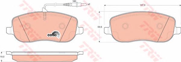 Klocki hamulcowe przednie tarczowe TRW GDB1503 cena, od 29,28 USD