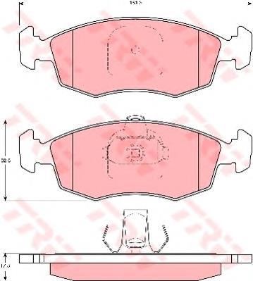 Klocki hamulcowe przednie tarczowe TRW GDB1383 cena, od 26,92 USD