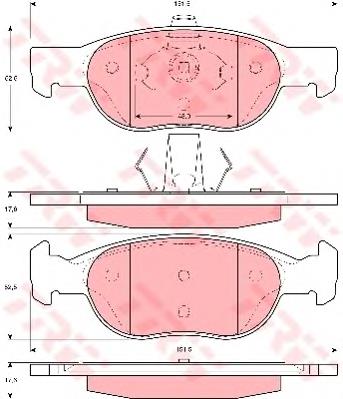 Klocki hamulcowe przednie tarczowe 77362170 Fiat/Alfa/Lancia