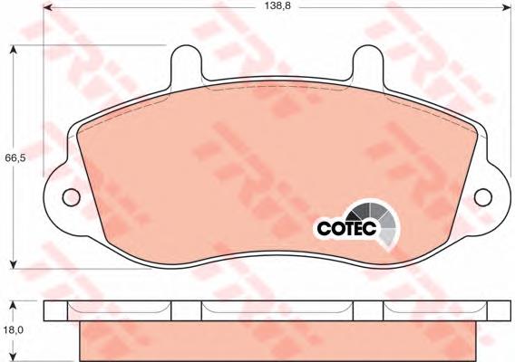 Klocki hamulcowe przednie tarczowe TRW GDB1380 cena, od 25,03 USD