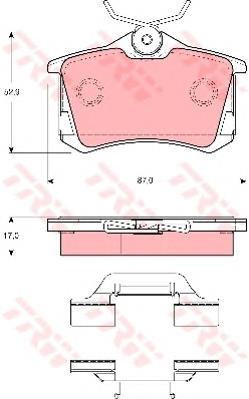 Okładziny (klocki) do hamulców tarczowych tylne VAG 2Q0698451B cena, od 23,32 USD
