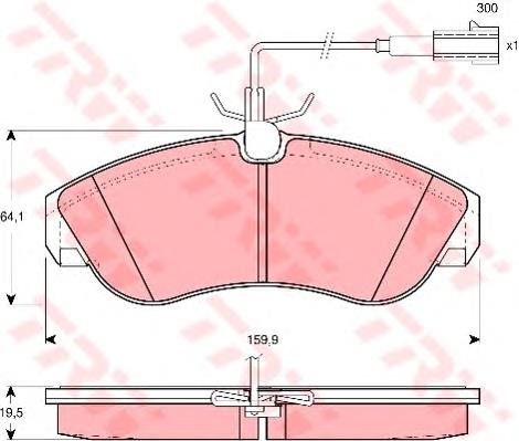 Klocki hamulcowe przednie tarczowe TRW GDB1426 cena, od 35,99 USD