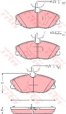 Klocki hamulcowe przednie tarczowe TRW GDB1423 cena, od 17,87 USD