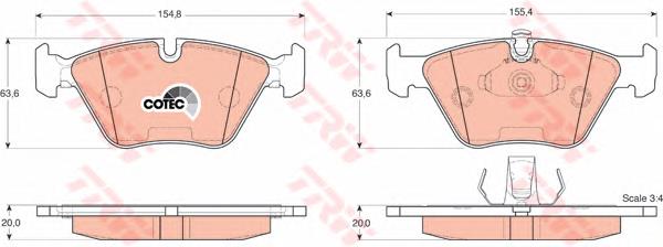 Klocki hamulcowe przednie tarczowe FCP1073H Ferodo