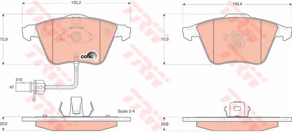 Klocki hamulcowe przednie tarczowe EBC Brakes DP41495R