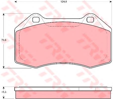 Klocki hamulcowe przednie tarczowe TRW GDB1606 cena, od 30,39 USD