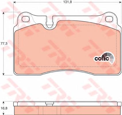Klocki hamulcowe przednie tarczowe TRW GDB1670 cena, od 41,95 USD