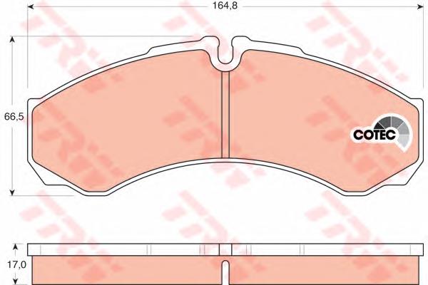 Klocki hamulcowe przednie tarczowe TRW GDB1534 cena, od 33,33 USD