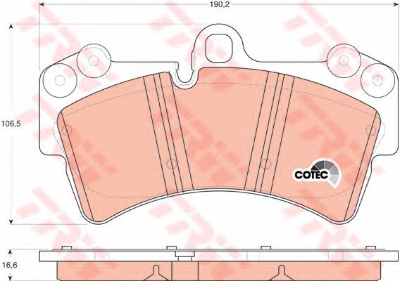 Klocki hamulcowe przednie tarczowe TRW GDB1548 cena, od 44,84 USD