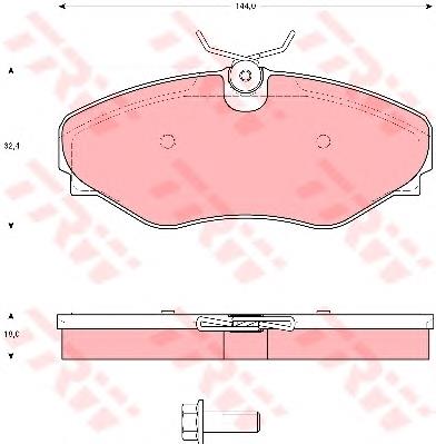 Klocki hamulcowe przednie tarczowe TRW GDB1574 cena, od 29,86 USD