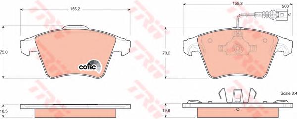 Klocki hamulcowe przednie tarczowe VAG 7H0698151F cena, od 35,11 USD