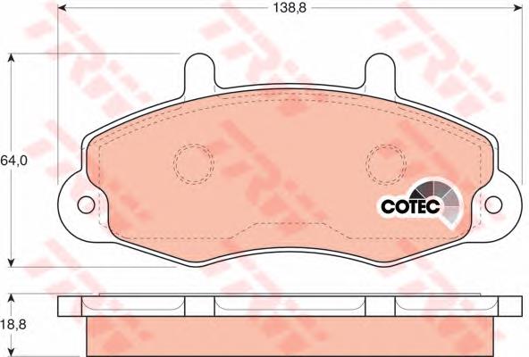 Klocki hamulcowe przednie tarczowe TRW GDB1084 cena, od 26,39 USD