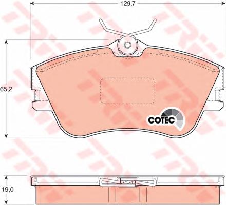Klocki hamulcowe przednie tarczowe TRW GDB1092 cena, od 26,95 USD