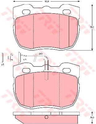 Klocki hamulcowe przednie tarczowe STC2951 Land Rover