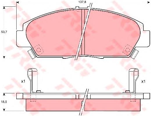 Klocki hamulcowe przednie tarczowe TRW GDB1061 cena, od 26,64 USD