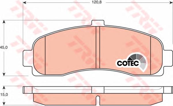 Klocki hamulcowe przednie tarczowe TRW GDB1059 cena, od 25,50 USD