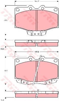 0446560050 Toyota Klocki hamulcowe przednie tarczowe