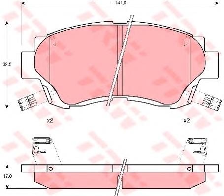 Klocki hamulcowe przednie tarczowe Toyota 0449106080