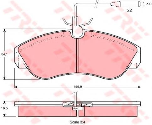 Klocki hamulcowe przednie tarczowe TRW GDB1106 cena, od 30,41 USD