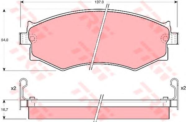 Klocki hamulcowe przednie tarczowe Hyundai/Kia 5810134A21 cena, od 27,22 USD