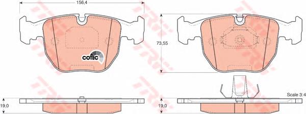 Klocki hamulcowe przednie tarczowe BMW 34112157589 cena, od 26,97 USD
