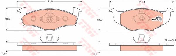 Klocki hamulcowe przednie tarczowe TRW GDB1274 cena, od 23,18 USD