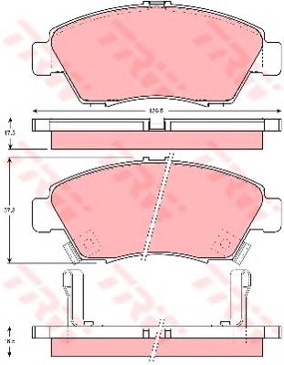 Klocki hamulcowe przednie tarczowe Honda 45022SNCE00 cena, od 22,95 USD