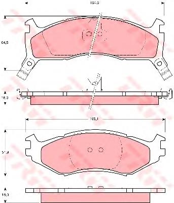 Klocki hamulcowe przednie tarczowe Chrysler V1012715AB cena, od 40,74 USD