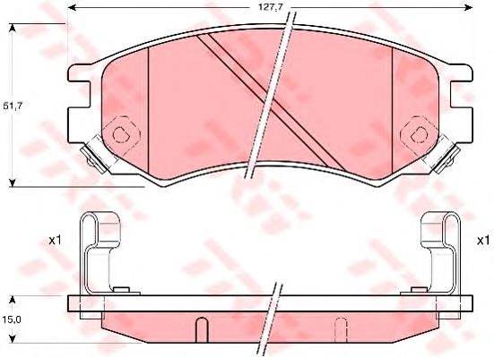 Klocki hamulcowe przednie tarczowe Nissan/Infiniti 410600N685 cena, od 18,85 USD