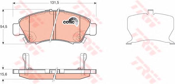Klocki hamulcowe przednie tarczowe Honda 45022S07408 cena, od 15,21 USD