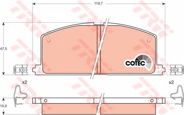 Klocki hamulcowe przednie tarczowe Toyota 0446532021 cena, od 15,96 USD