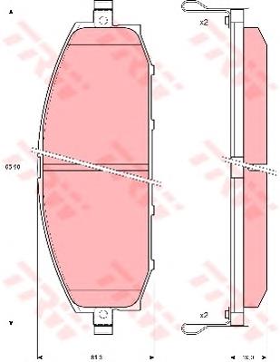 Klocki hamulcowe przednie tarczowe TRW GDB3222 cena, od 41,89 USD