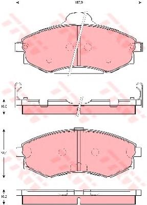 Klocki hamulcowe przednie tarczowe Hyundai/Kia 4813005012 cena, od 16,55 USD
