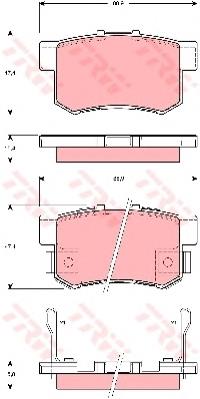 Okładziny (klocki) do hamulców tarczowych tylne Honda 43022TP6A02 cena, od 20,66 USD