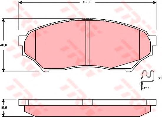 Klocki hamulcowe przednie tarczowe TRW GDB3270 cena, od 27,32 USD