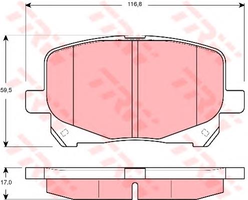 446528400 Toyota klocki hamulcowe przednie tarczowe