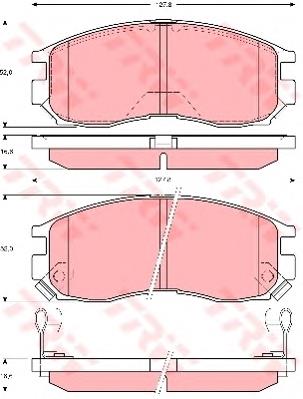 Do koszyka MB389533 Mitsubishi Klocki hamulcowe przednie tarczowe