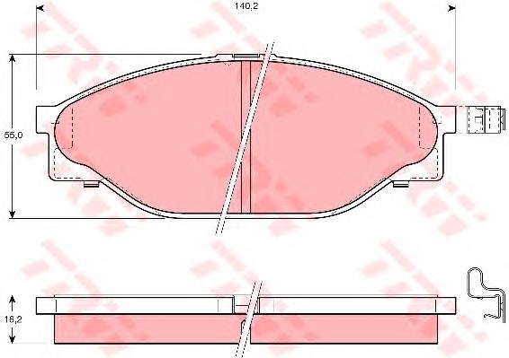 GDB3109 TRW Klocki hamulcowe przednie tarczowe