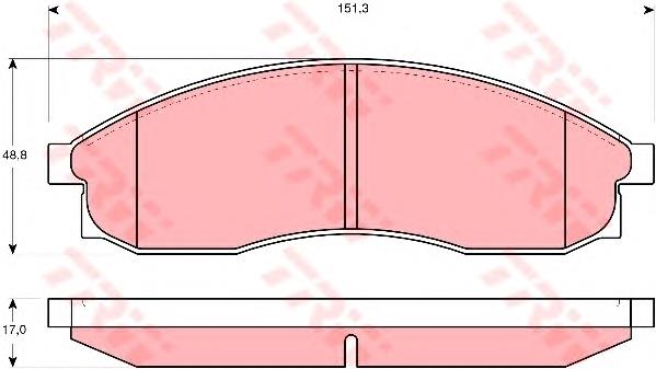 D106038UXM Nissan/Infiniti Klocki hamulcowe przednie tarczowe