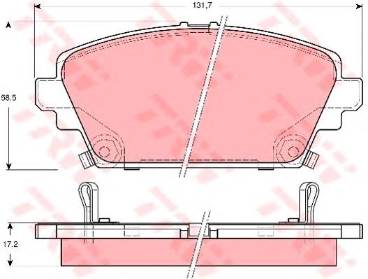 Klocki hamulcowe przednie tarczowe TRW GDB3186 cena, od 26,51 USD