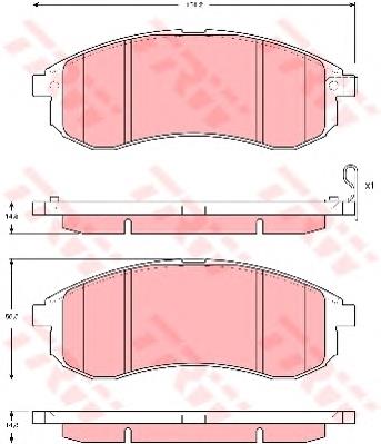 Klocki hamulcowe przednie tarczowe TRW GDB3380 cena, od 33,87 USD