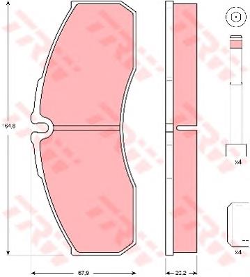 Klocki hamulcowe przednie tarczowe TRW GDB3385 cena, od 36,20 USD