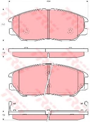 Klocki hamulcowe przednie tarczowe Hyundai/Kia 4813A21100 cena, od 39,59 USD
