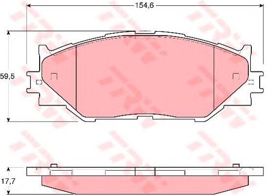 Klocki hamulcowe przednie tarczowe TRW GDB3410 cena, od 28,21 USD