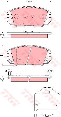 Klocki hamulcowe przednie tarczowe TRW GDB3409 cena, od 27,55 USD