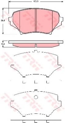 Klocki hamulcowe przednie tarczowe TRW GDB3401 cena, od 41,04 USD