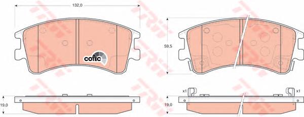 Klocki hamulcowe przednie tarczowe Mazda G2YS3323ZB cena, od 15,57 USD