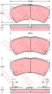 Klocki hamulcowe przednie tarczowe 5581064G01 Suzuki