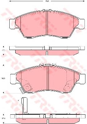 Klocki hamulcowe przednie tarczowe TRW GDB3290 cena, od 31,15 USD